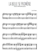 Téléchargez l'arrangement pour piano de la partition de La belle se promène en PDF